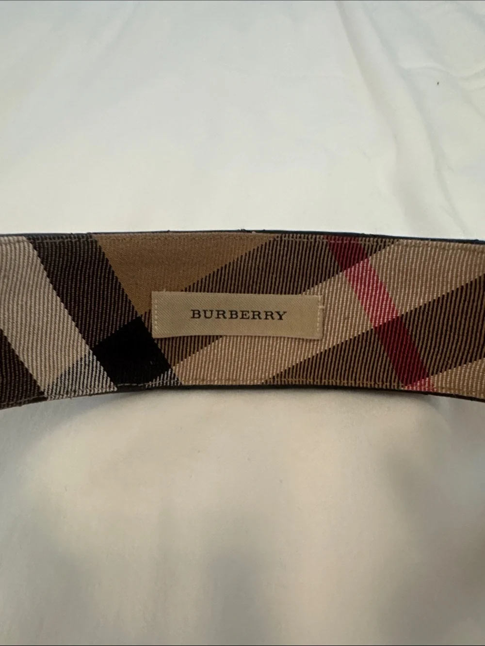 Burberry Black Quilted Headband with Signature Check Lining